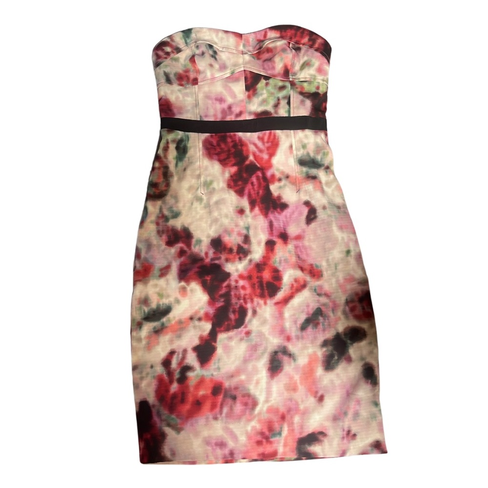 Moulinette Soeurs Pink Red Strapless Sheath Dress sz 4